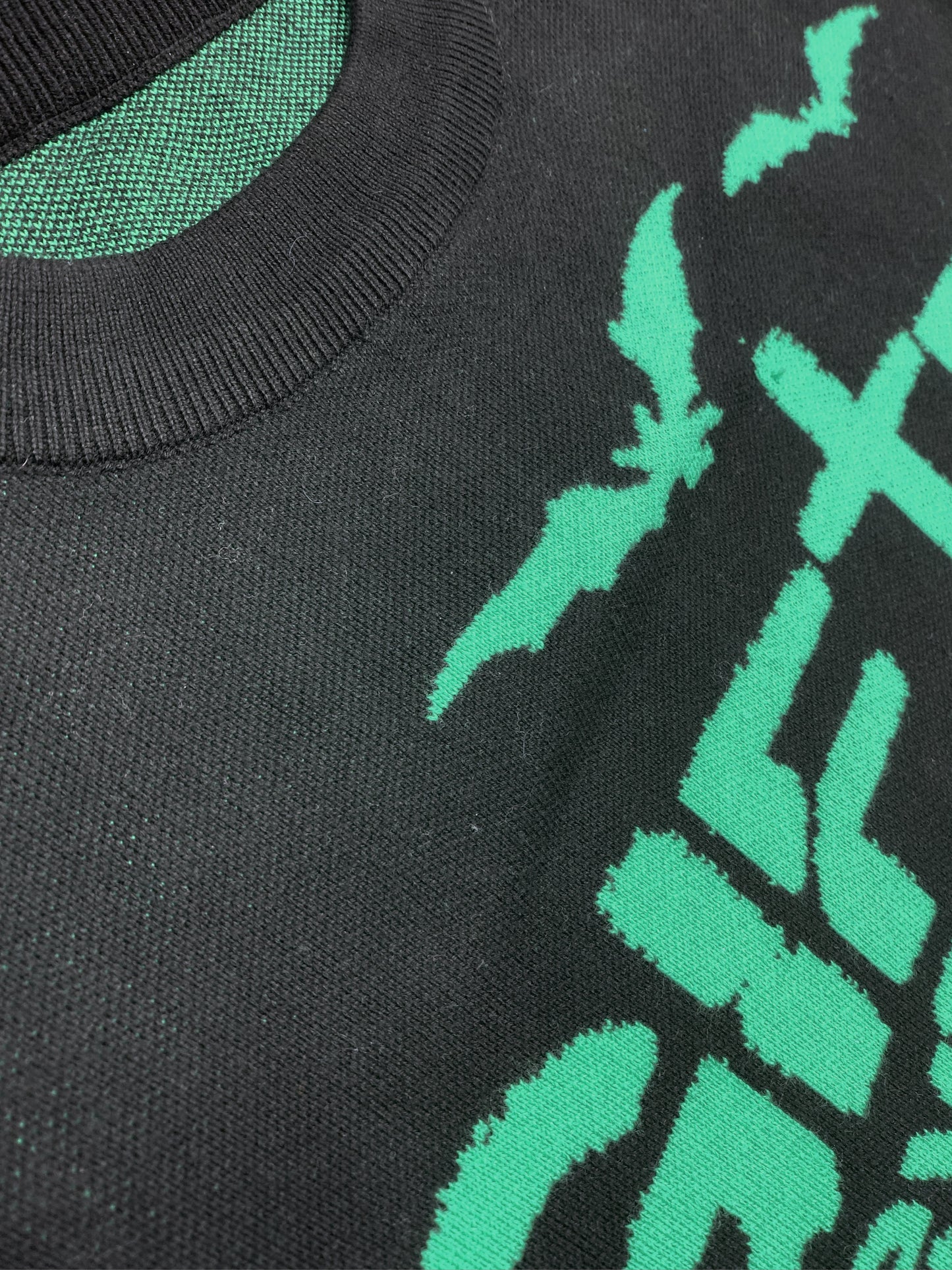 “gifted graveyard” knit sweater (green)